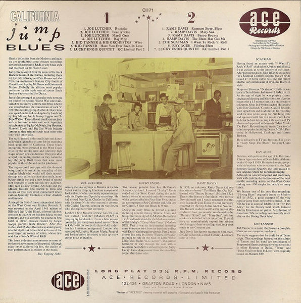 Various : California Jump Blues (LP, Comp, Mono)