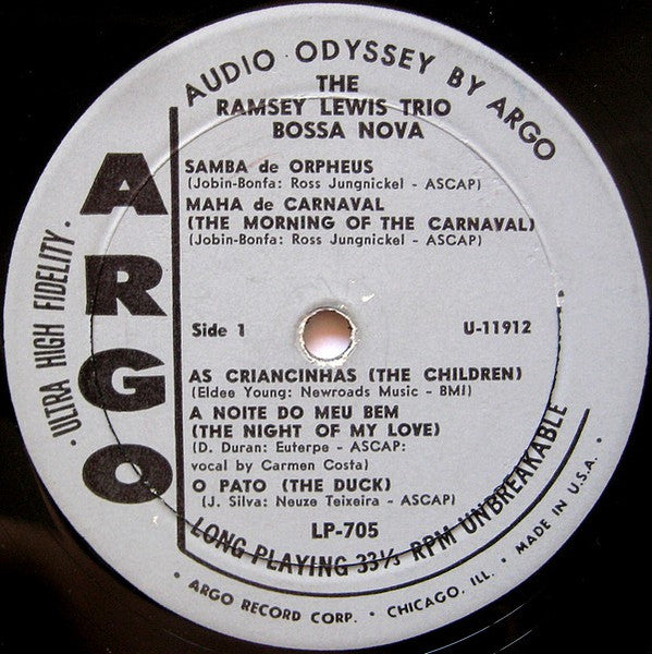 The Ramsey Lewis Trio : Bossa Nova (LP, Album, Mono)