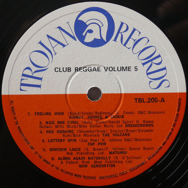 Various : Club Reggae Vol.5 (LP, Comp)