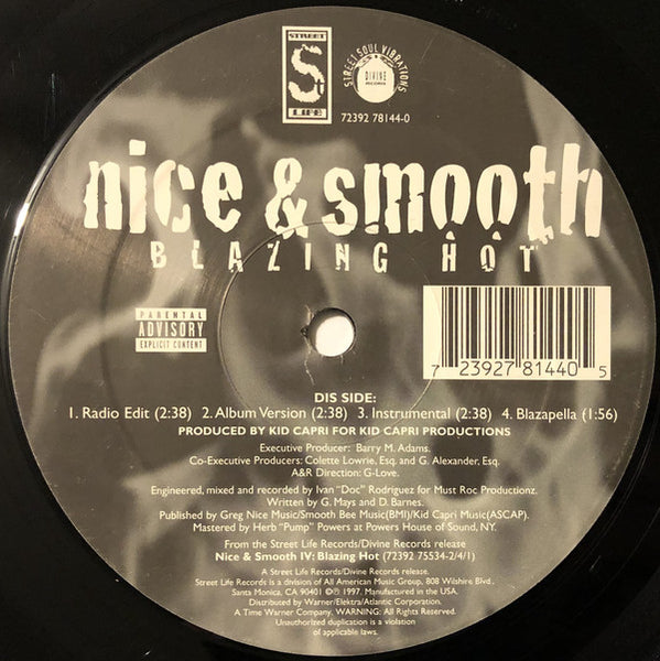 Nice & Smooth : Blazin Hot / Boogie Down Bronx/BK Connection (12")