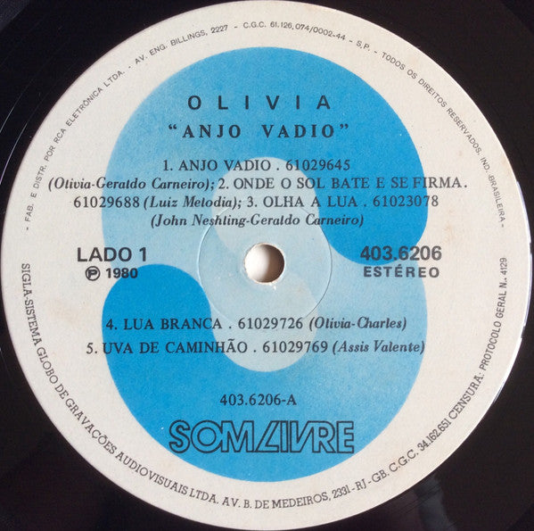 Olívia* : Anjo Vadio (LP, Album)
