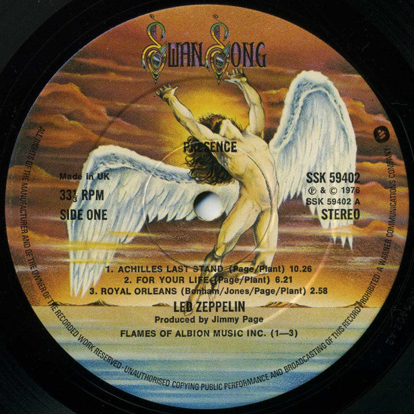 Led Zeppelin : Presence (LP, Album, Gat)