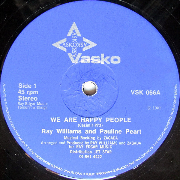 Ray Williams And Pauline Peart : We Are Happy People (12", Maxi)
