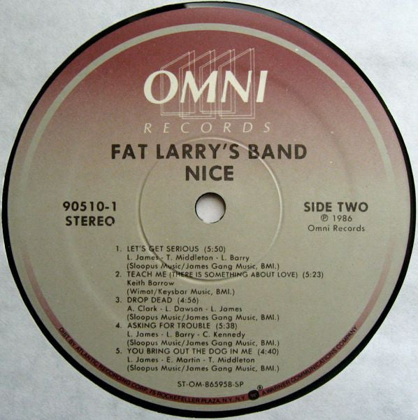 Fat Larry's Band : Nice (LP, Album)