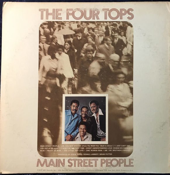 Four Tops : Main Street People (LP, Album, Quad, San)