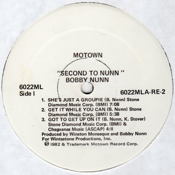 Bobby Nunn : Second To Nunn (LP, Album, Promo)