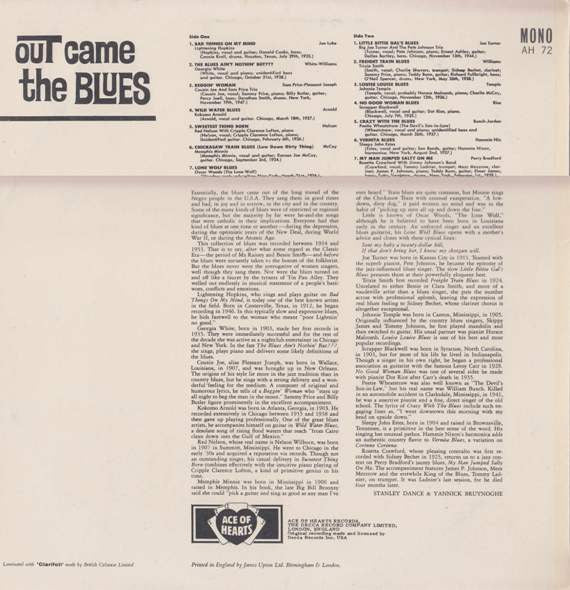 Various : Out Came The Blues (LP, Comp, Mono)