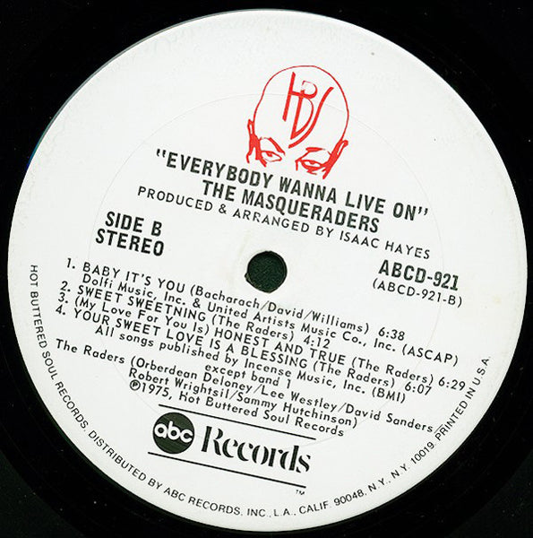 The Masqueraders : Everybody Wanna Live On (LP, Album, San)