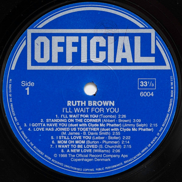 Ruth Brown : Sings (LP, Comp)