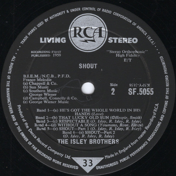 The Isley Brothers : Shout! (LP, Album)