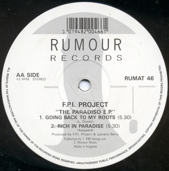 FPI Project : The Paradiso E.P. (12", EP)