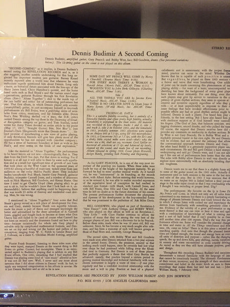 Dennis Budimir : A Second Coming (LP, Album)