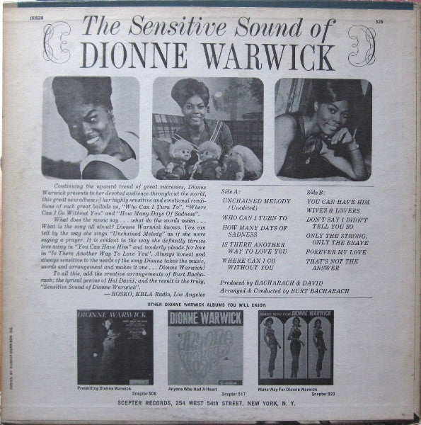 Dionne Warwick : The Sensitive Sound Of Dionne Warwick (LP, Album)