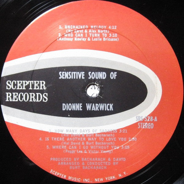 Dionne Warwick : The Sensitive Sound Of Dionne Warwick (LP, Album)