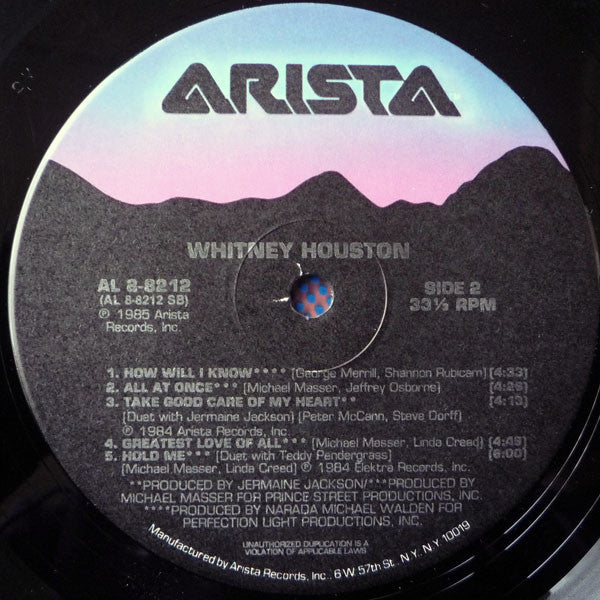 Whitney Houston : Whitney Houston (LP, Album, RE, Ind)