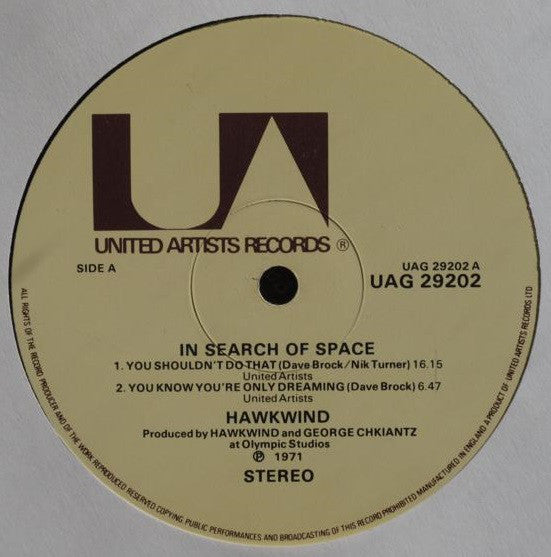 Hawkwind : X In Search Of Space (LP, Album, RE, Gim)