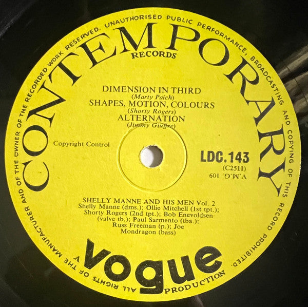 Shelly Manne : Vol. 2 (10", Album)