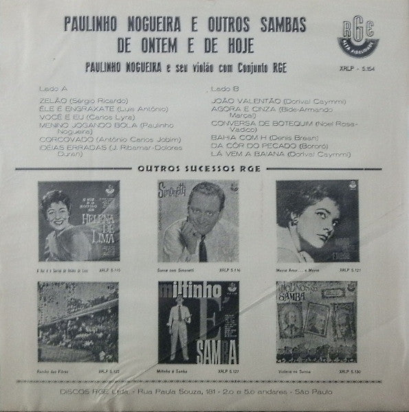Paulinho Nogueira : Paulinho Nogueira Em Outros Sambas De Ontem E De Hoje (LP, Album, Mono)