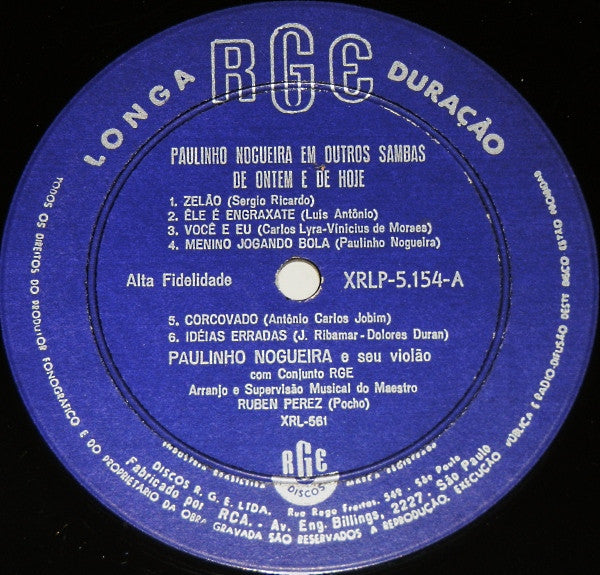 Paulinho Nogueira : Paulinho Nogueira Em Outros Sambas De Ontem E De Hoje (LP, Album, Mono)