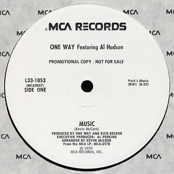 One Way Featuring Al Hudson : Music (12", Promo)