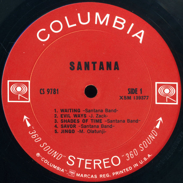 Santana : Santana (LP, Album, Pit)