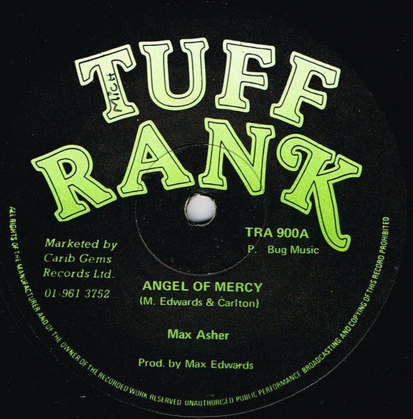 Max Asher : Angel Of Mercy / Still Alive (12")