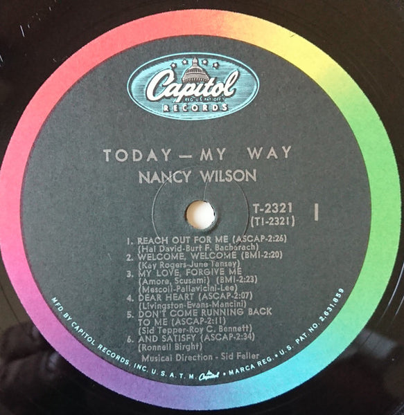 Nancy Wilson : Today - My Way (LP, Album, Mono)