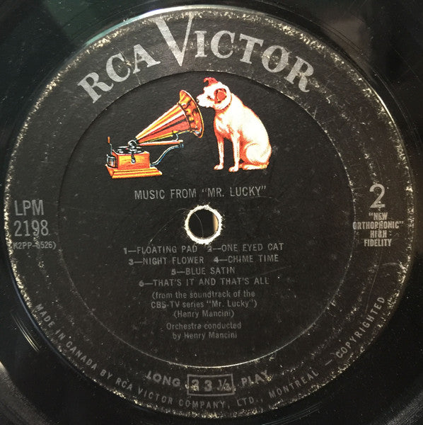 Henry Mancini : Music From "Mr. Lucky" (LP, Album, Mono)