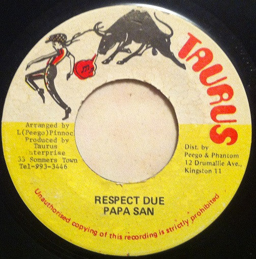 Papa San : Respect Due (7")