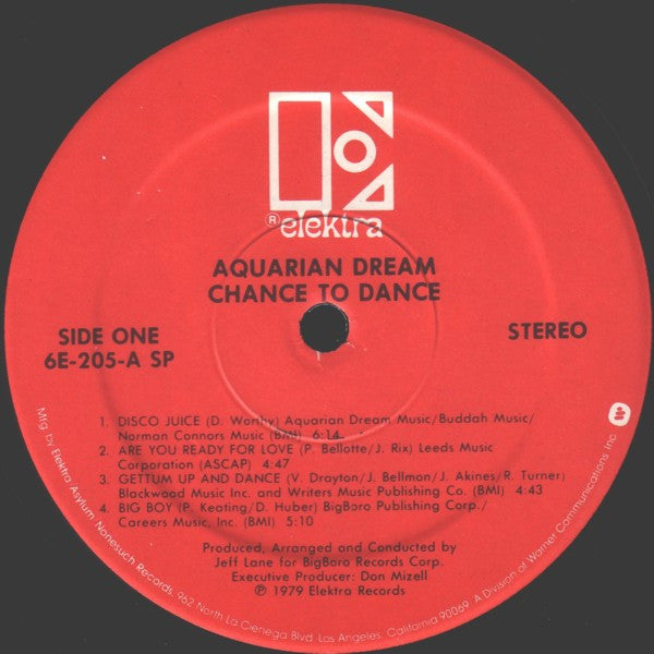 Aquarian Dream (2) : Chance To Dance (LP, Album, Spe)