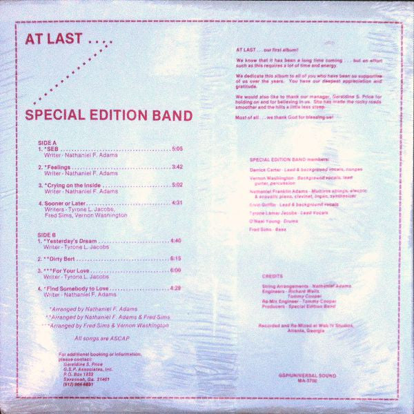 Special Edition Band : At Last (LP, Album)