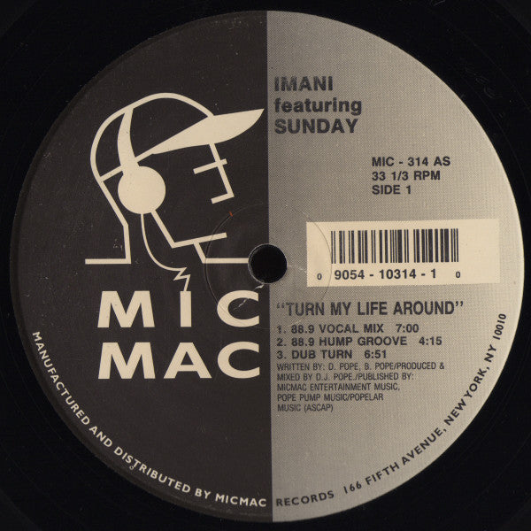 Imani (4) Featuring Sunday (6) : Turn My Life Around (12")