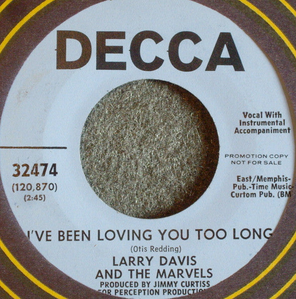 Larry Davis And The Marvels : The Magic Is Gone (7", Promo)