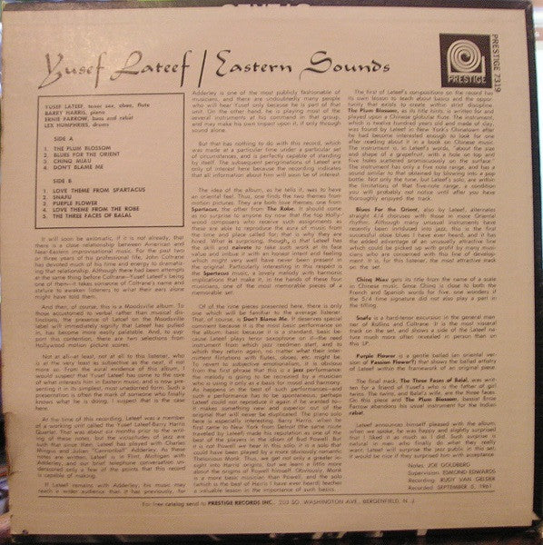 Yusef Lateef : Eastern Sounds (LP, Album, Mono, RE)