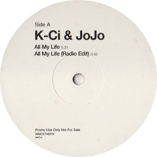 K-Ci & JoJo : All My Life (12", Promo)