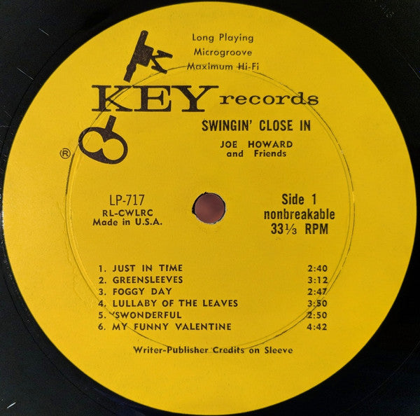 Joe Howard (4) : Swingin' Close In With Joe Howard And Friends (LP)