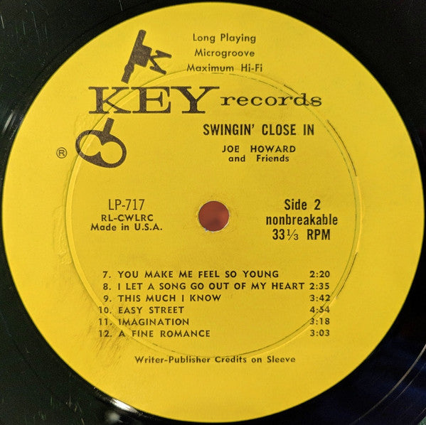 Joe Howard (4) : Swingin' Close In With Joe Howard And Friends (LP)