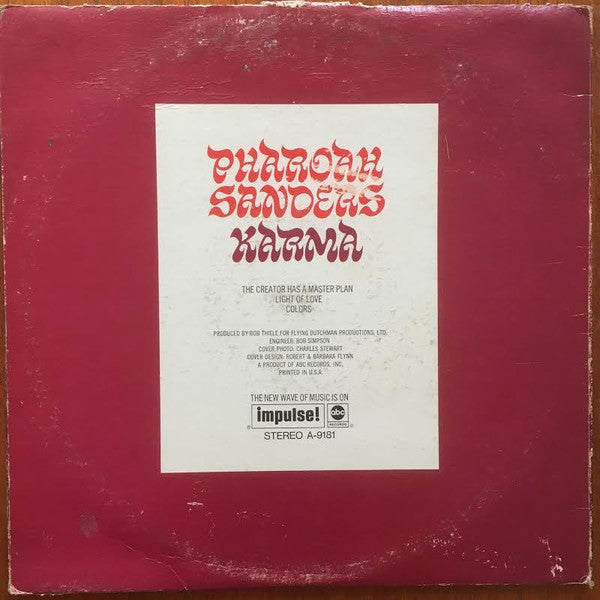 Pharoah Sanders : Karma (LP, Album, RE, Gat)
