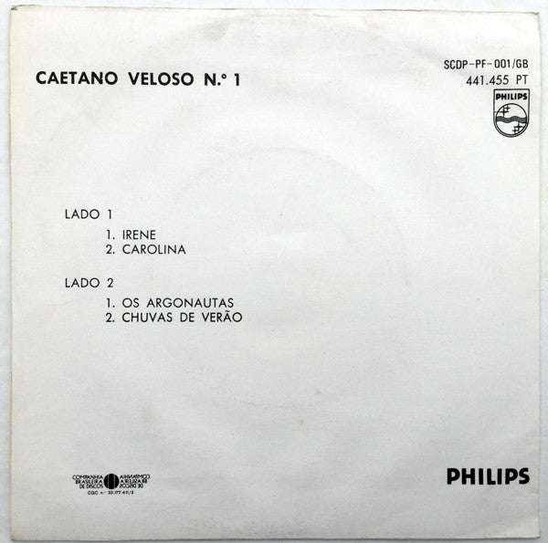 Caetano Veloso : Caetano Veloso N° 1 (7", Single, Mono)
