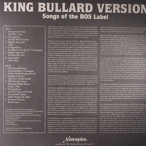 Various : King Bullard Version - Songs Of The BOS Label (LP, Comp)
