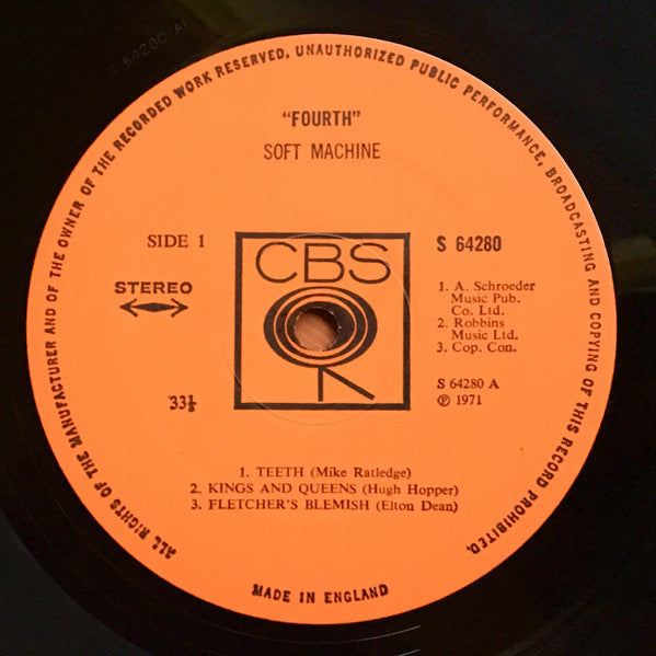 Soft Machine : Fourth (LP, Album)