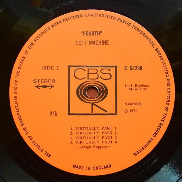 Soft Machine : Fourth (LP, Album)