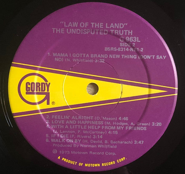 Undisputed Truth* : Law Of The Land (LP, Album, Sup)