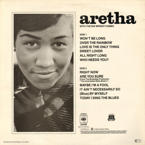 Aretha Franklin With The Ray Bryant Combo : Aretha (LP, Album, RE)