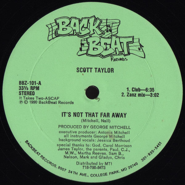 Scott Taylor (2) : It's Not That Far Away (12")