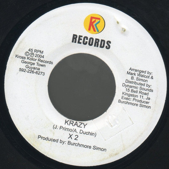 X2 (4) : Krazy (7", Single)