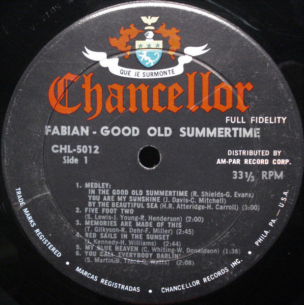 Fabian (6) : Good Old Summertime (LP, Album, Mono)