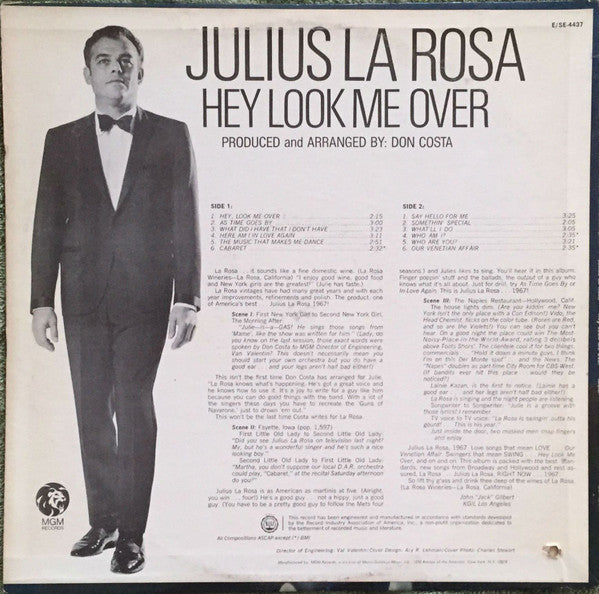 Julius La Rosa : Hey Look Me Over (LP, Album)