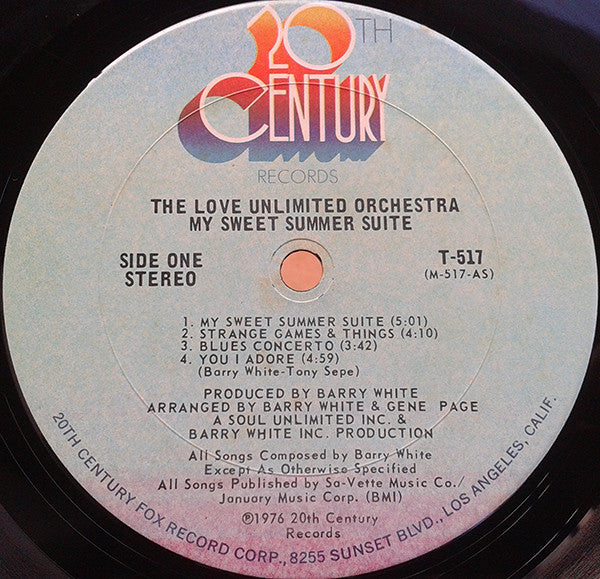 Love Unlimited Orchestra : My Sweet Summer Suite (LP, Album)