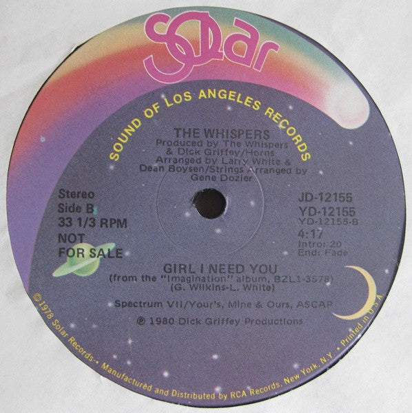 The Whispers : It's A Love Thing (12", Promo)
